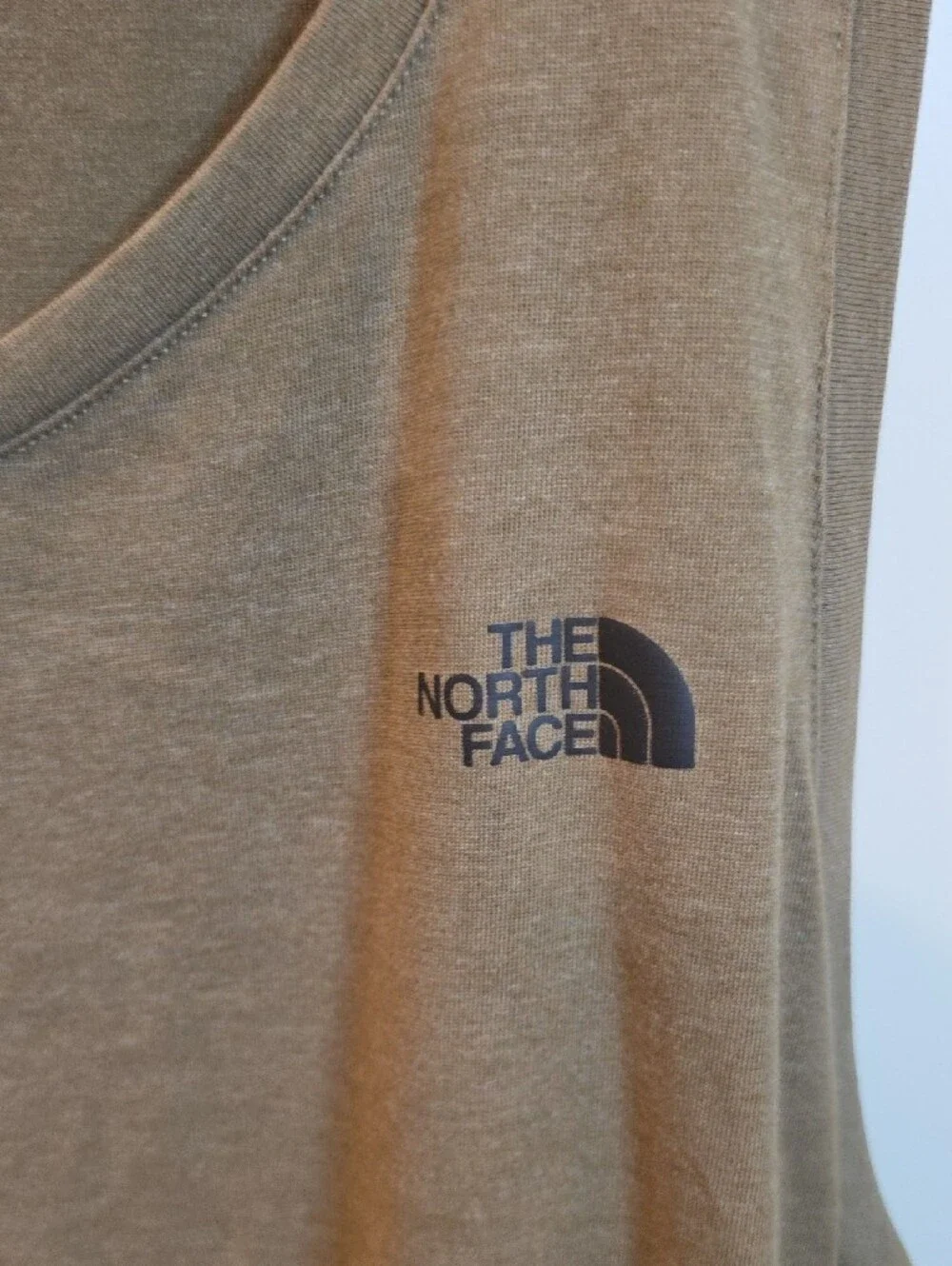 The North Face Olive Green & Gray Men’s Athletic Tank Tops